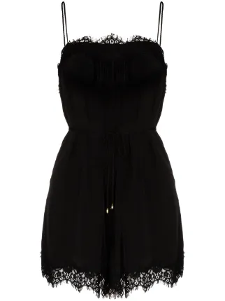 lace trim playsuit