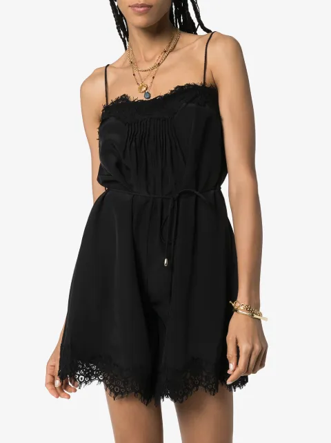 lace trim playsuit