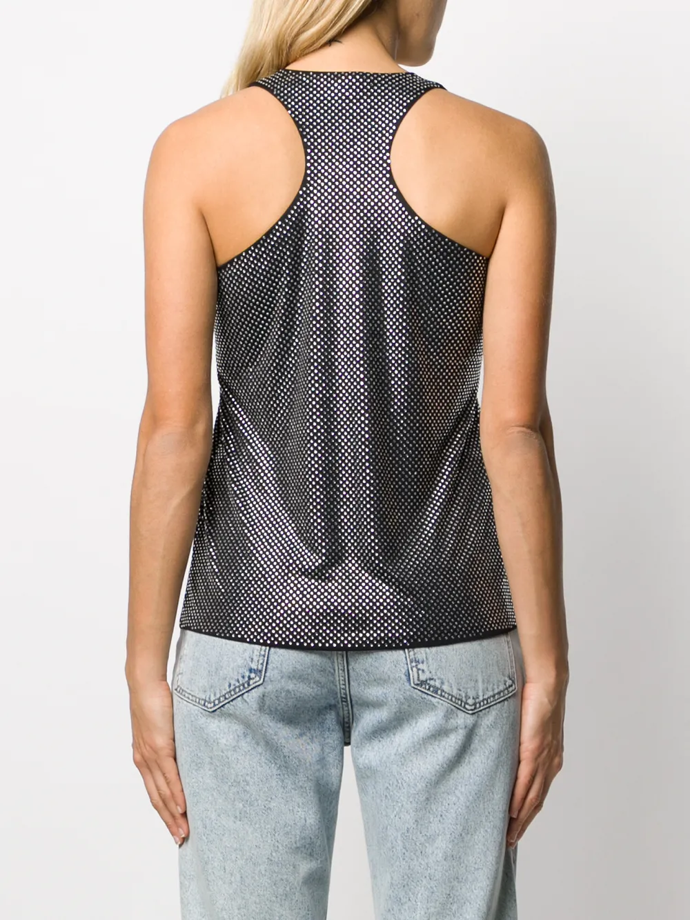 PINKO Tanktop met stras Zwart