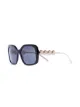 Image 2 of Versace Eyewear Black square oversized sunglasses