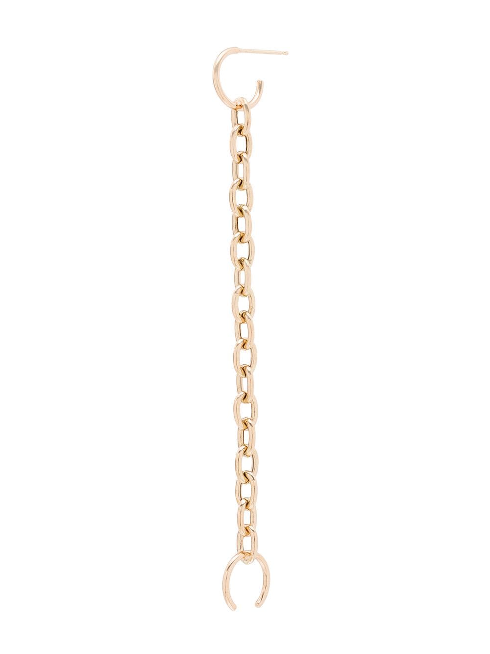 Shop Zoë Chicco 14kt Gold Chain Earcuff In Yellow Gold
