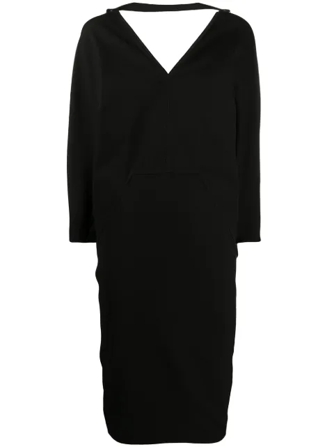 Rick Owens V-neck midi dress