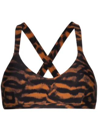 tiger print sports bra