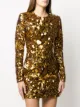 Balmain sequin embellished mini dress