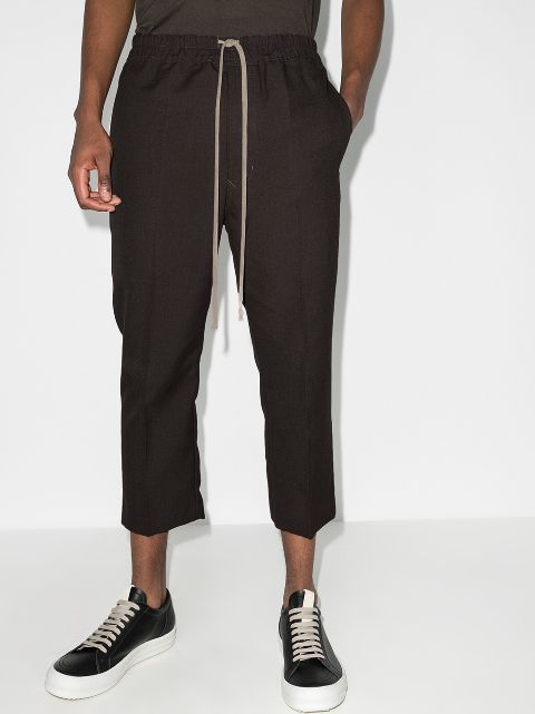 rick owens drop crotch joggers