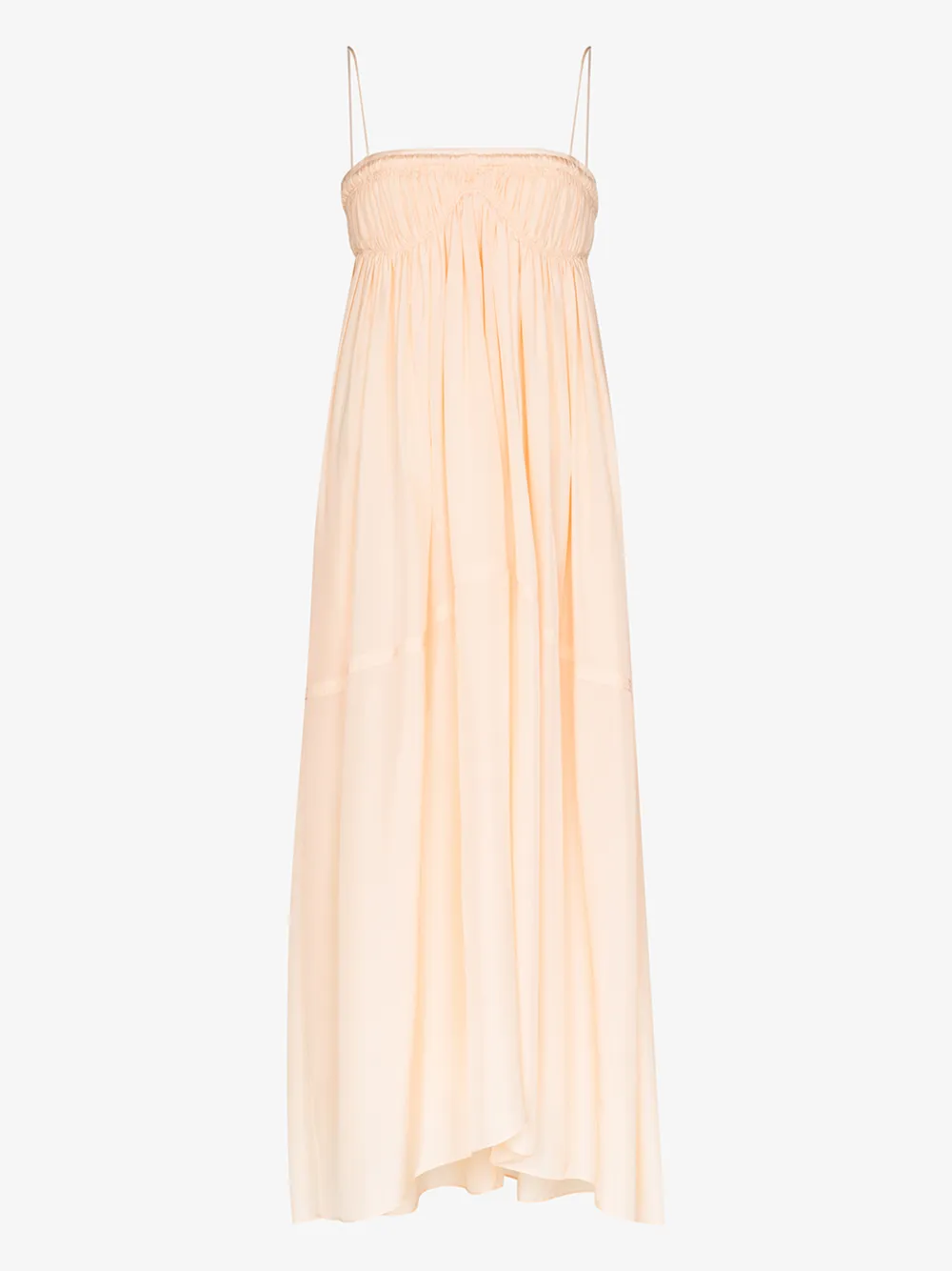 CHLOÉ RUCHED SILK MIDI DRESS,CHC20URO2002014896897