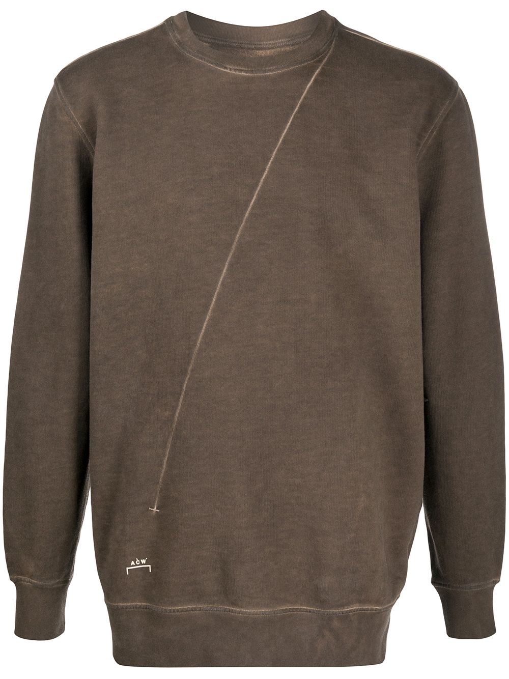 Shop Diesel Red Tag X A-cold-wall* Oblique Stitched Sweatshirt In Brown