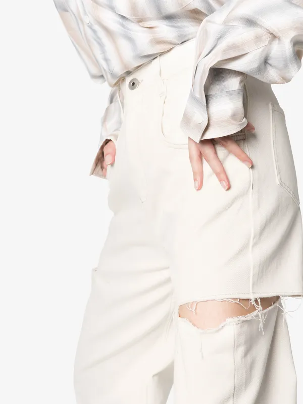 maison margiela white jeans
