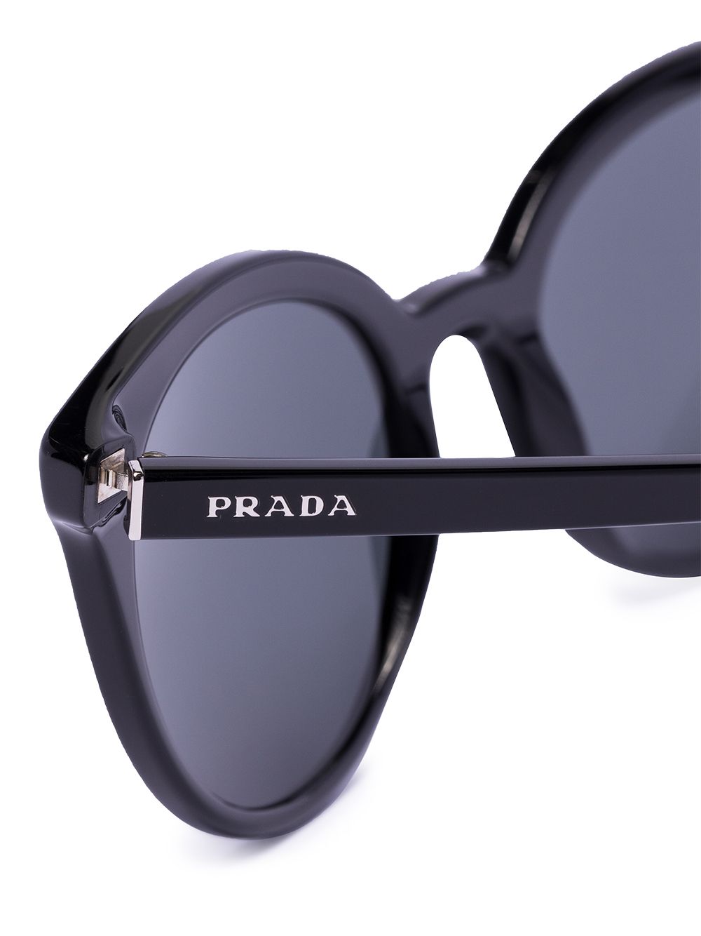 фото Prada eyewear солнцезащитные очки в круглой оправе с затемненными линзами