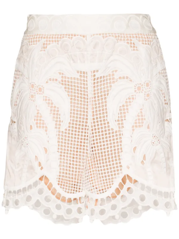 zimmermann lace shorts