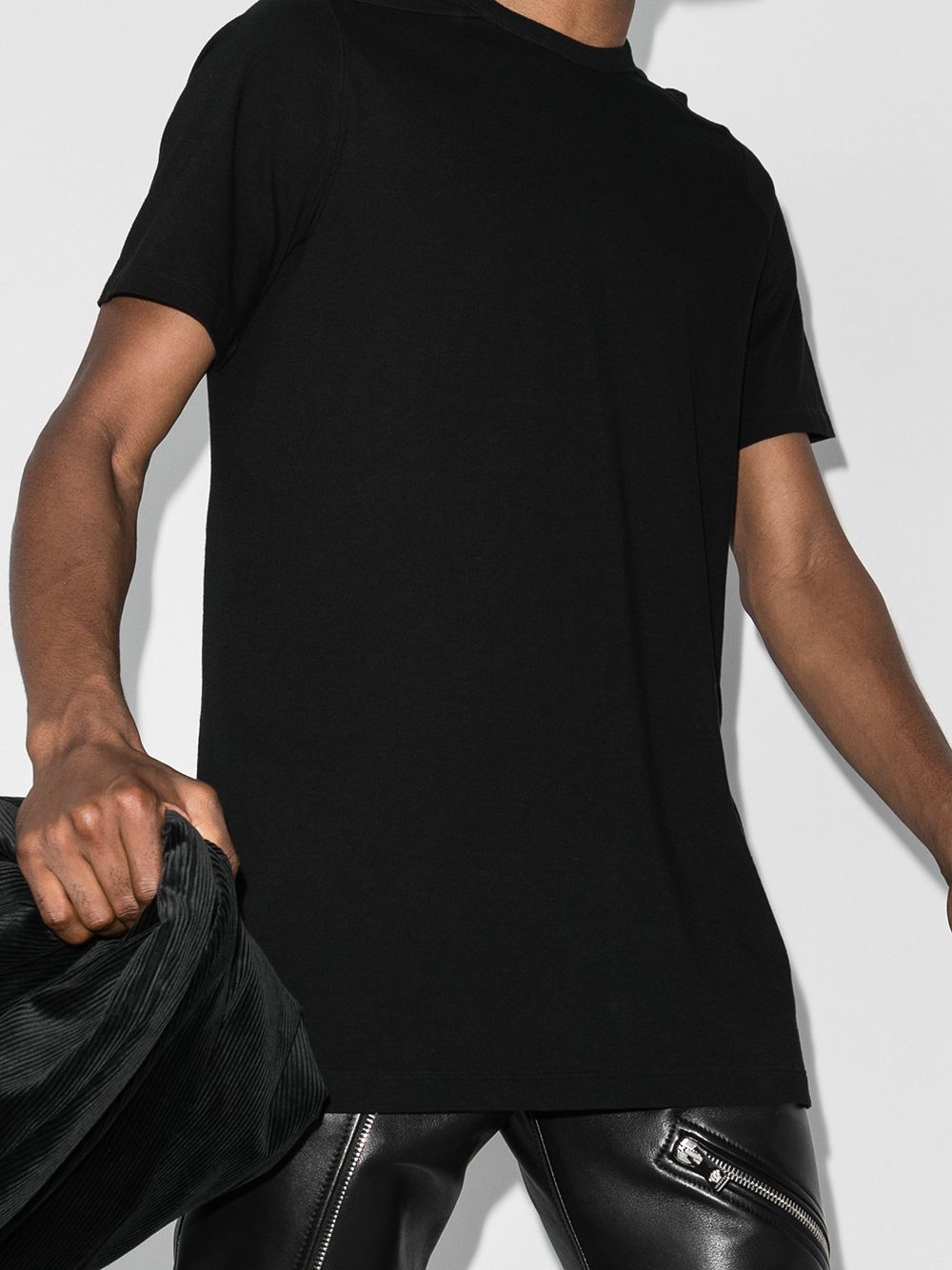 Shop Rick Owens Crew-neck Cotton T-shirt In Black