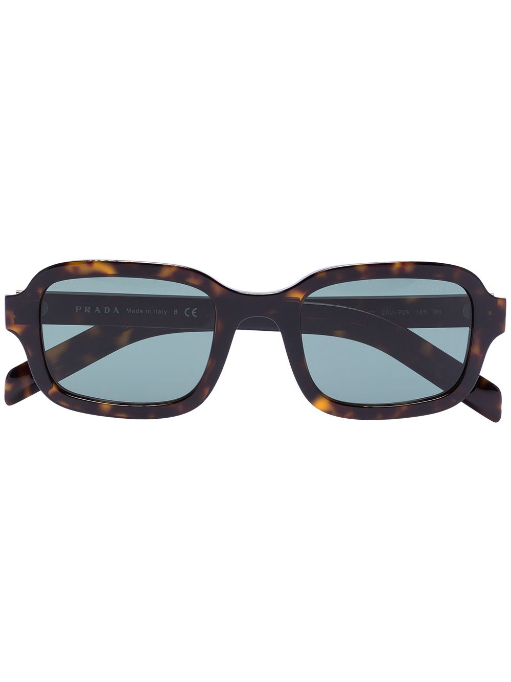 фото Prada eyewear brown rectangular tinted sunglasses