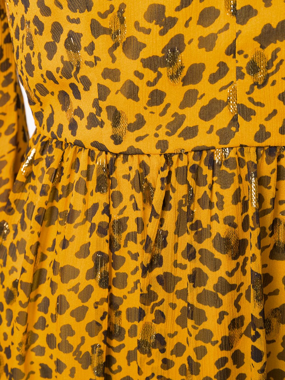 расклешенное платье с леопардовым принтом SALONI 148971924950
