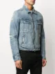Balmain logo print zipped denim jacket