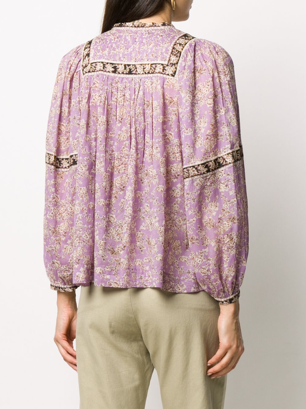 фото Isabel marant étoile violette floral-print blouse