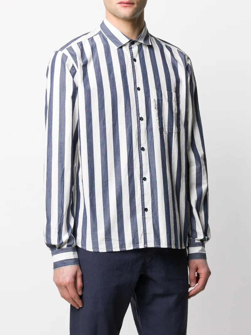 Ymc You Must Create Gestreiftes Hemd In Blue