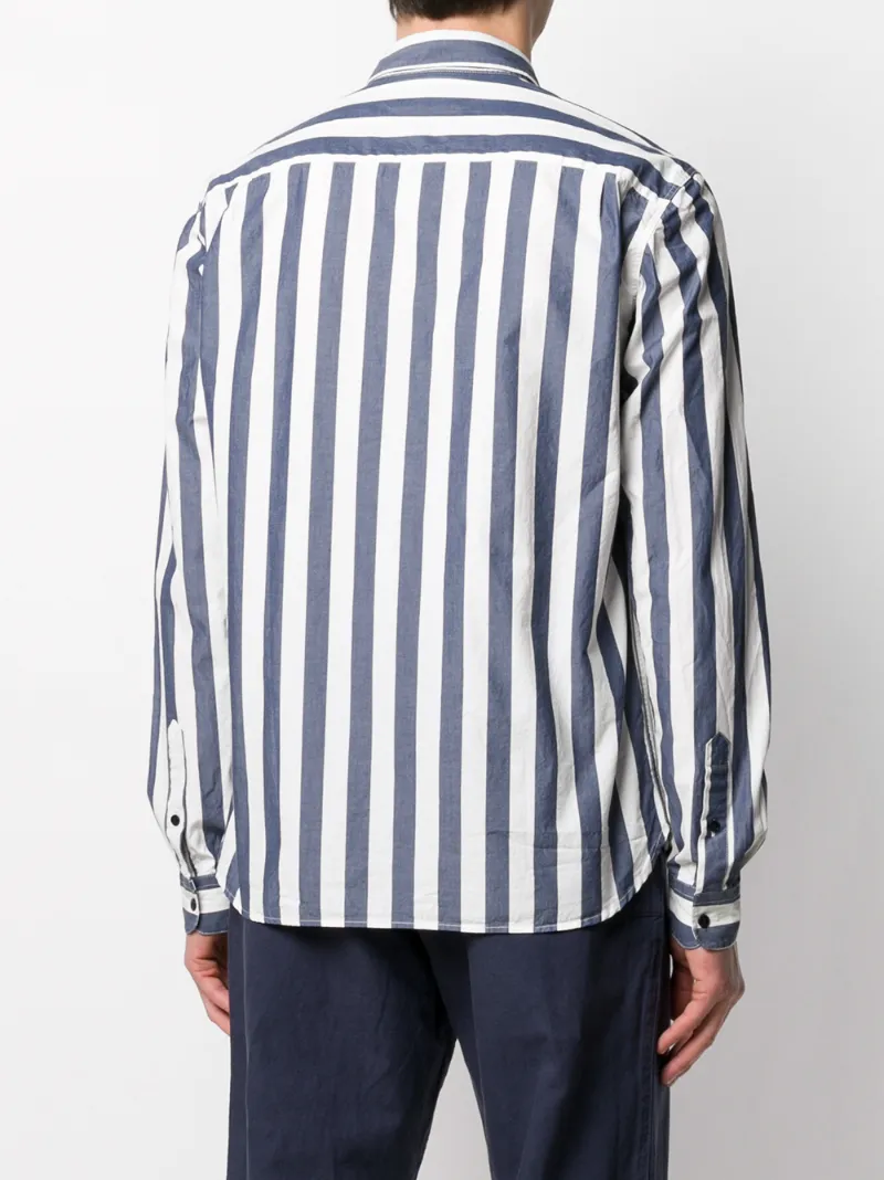 Ymc You Must Create Gestreiftes Hemd In Blue