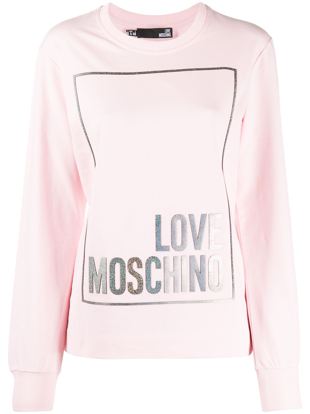 фото Love moschino толстовка с вышитым логотипом