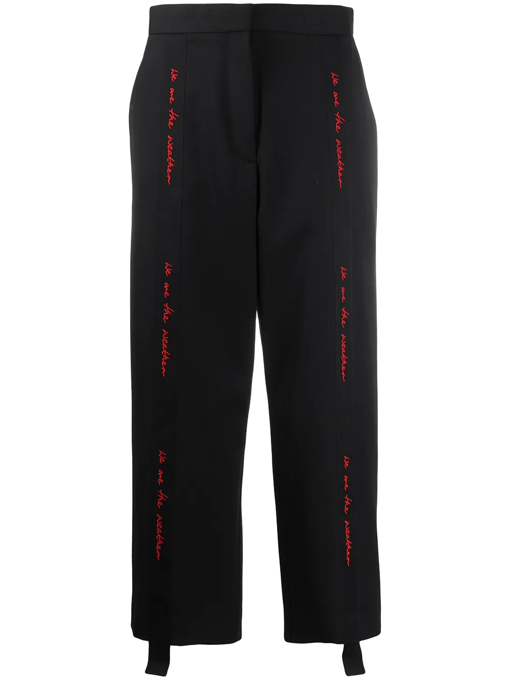 Stella McCartney Bestickte Cropped-Hose - Schwarz