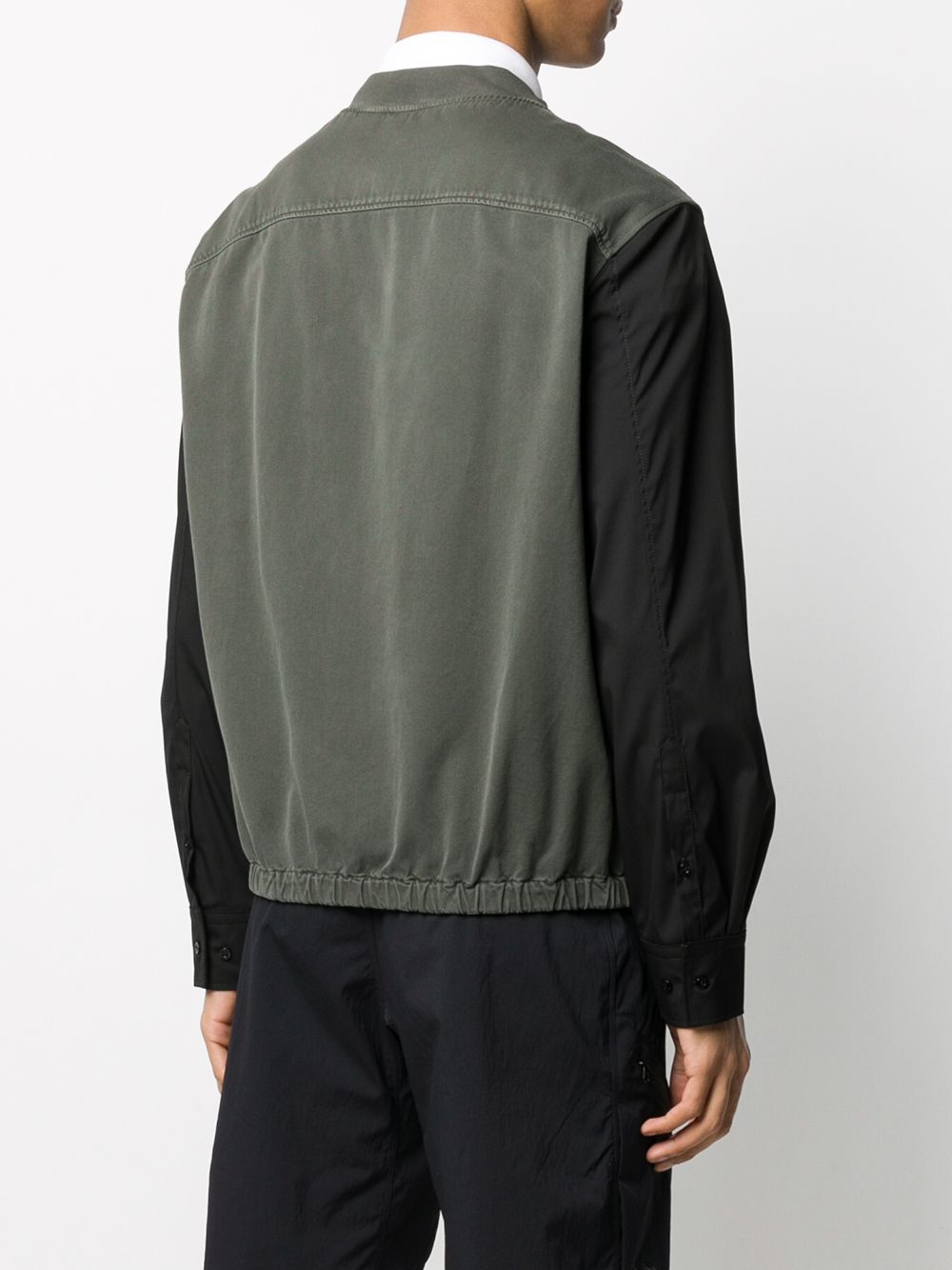 Shop Neil Barrett Contrast Pocket Bomber Jacket In Green