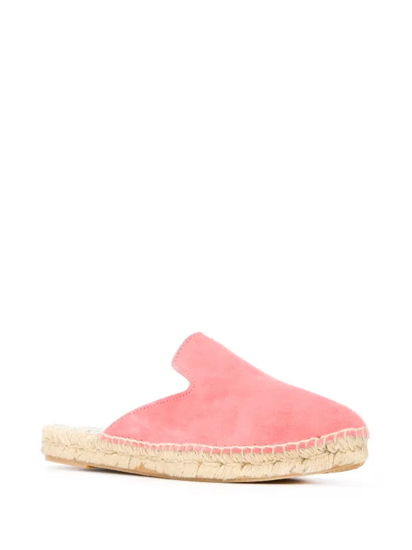 pink backless loafers
