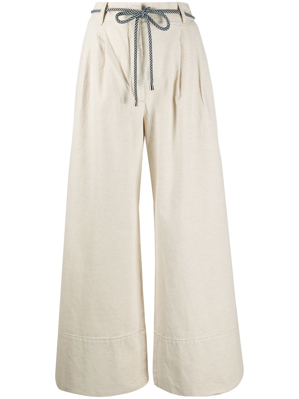 Shop Baum Und Pferdgarten High-waisted Wide-leg Trousers In Neutrals