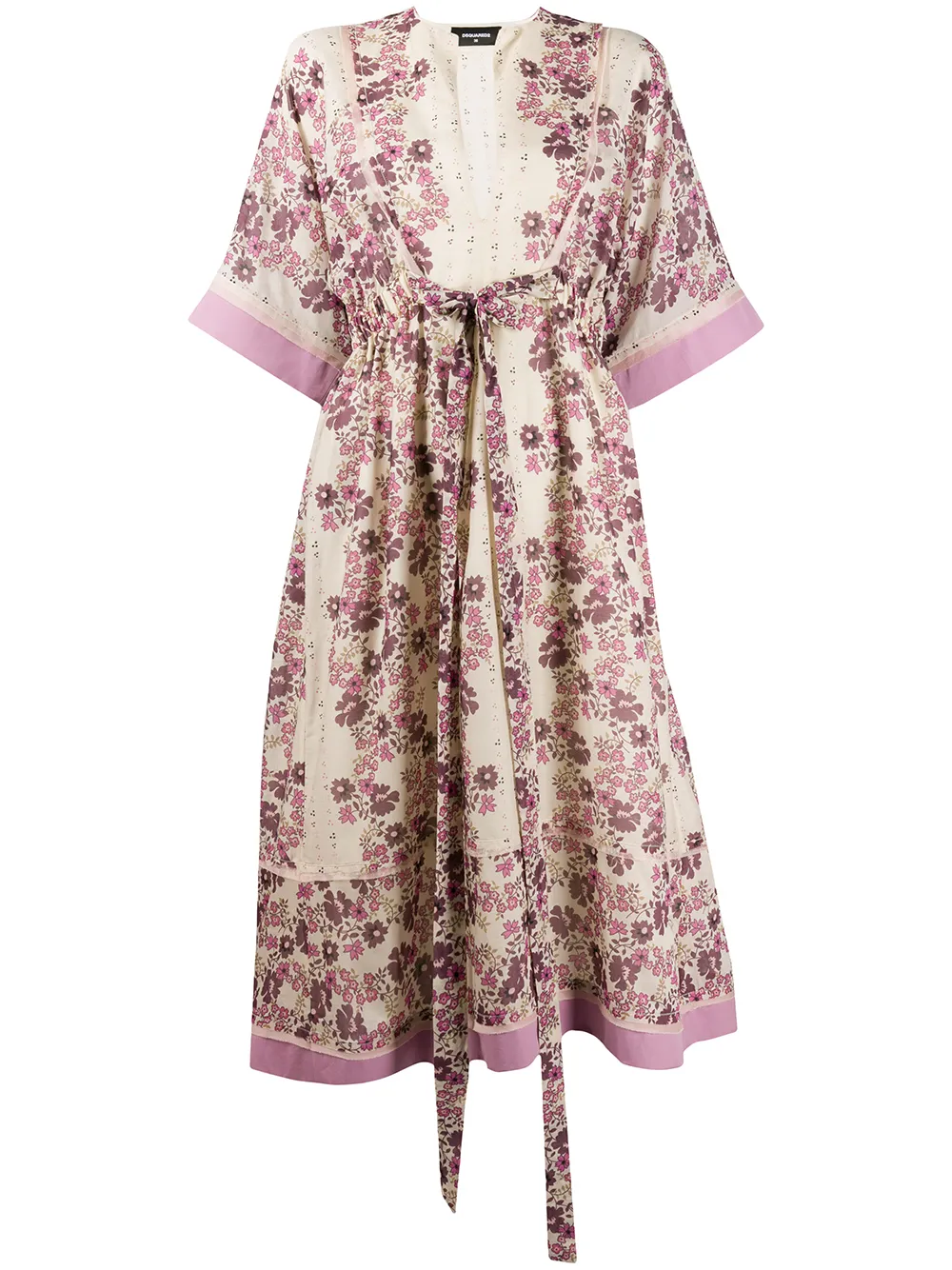 

Dsquared2 floral printed tunic dress - Pink