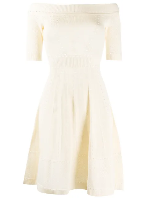 DSQUARED2 robe évasée en maille ajourée