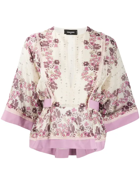DSQUARED2 بلوزة بطبعة زهور