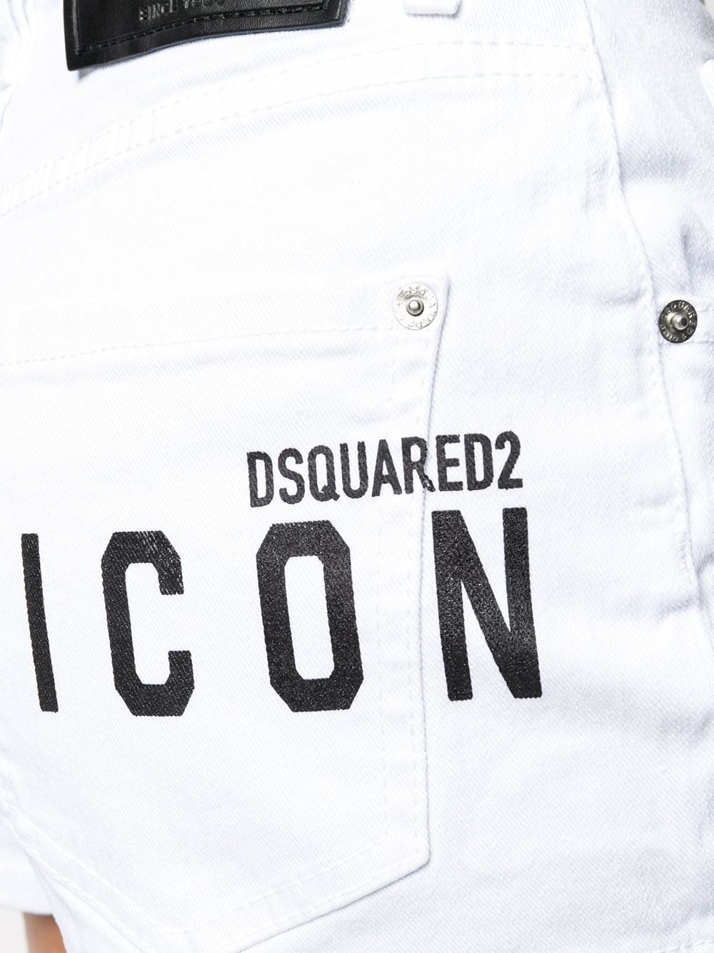 фото Dsquared2 джинсовые шорты с принтом icon