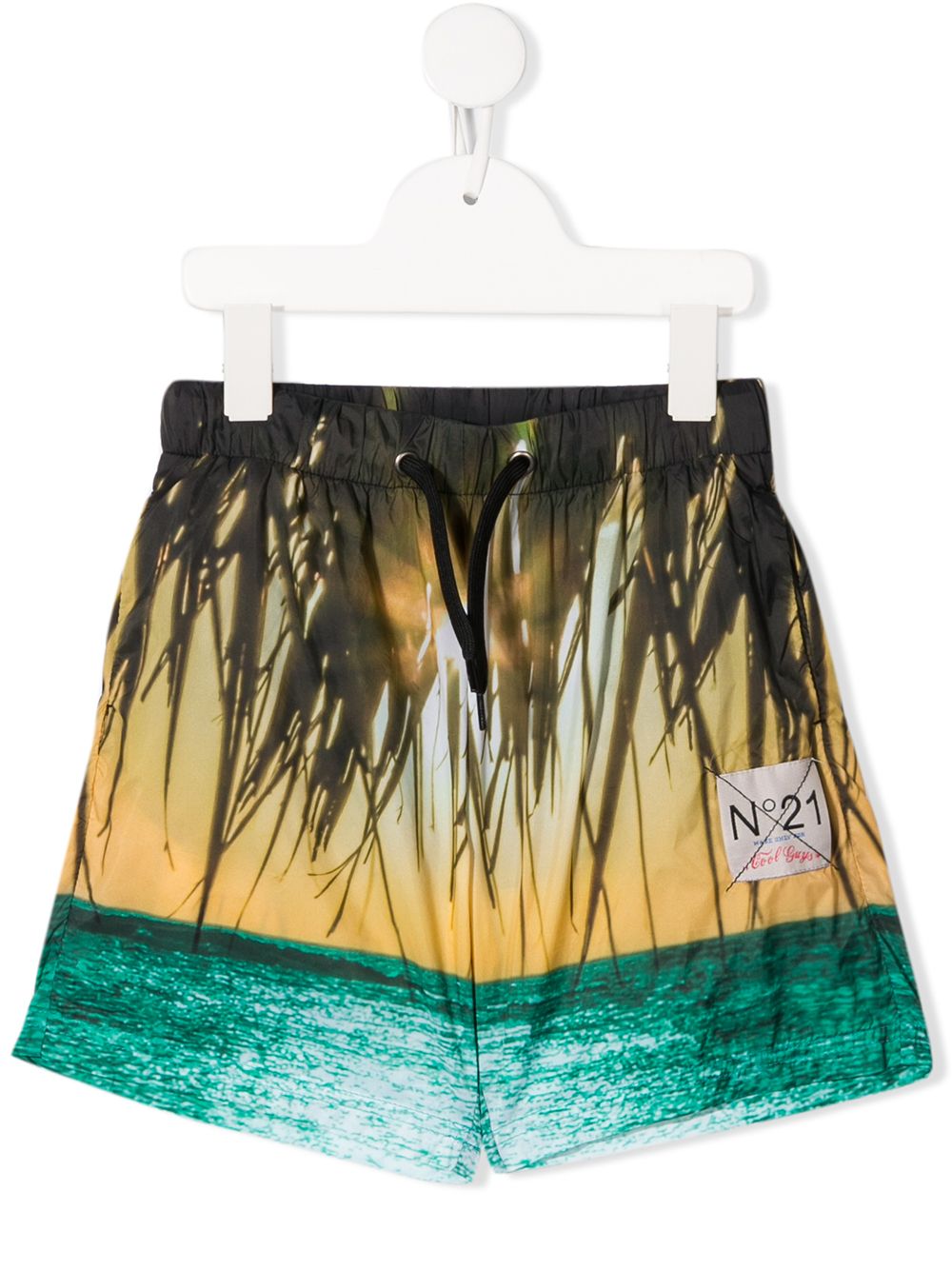 фото Nº21 kids sunrise print swim shorts