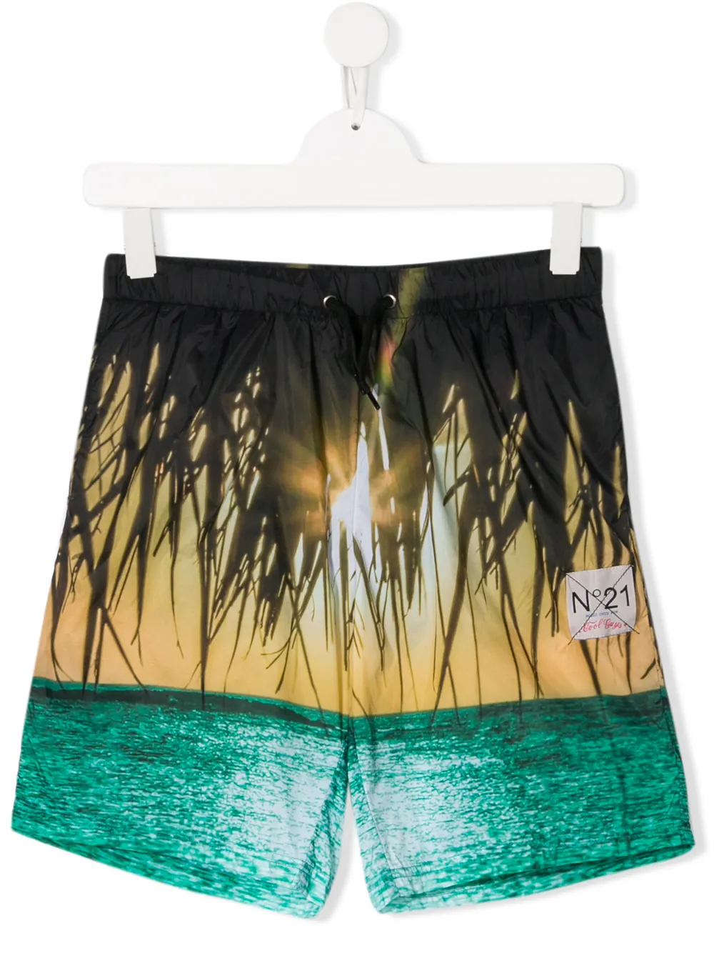 фото Nº21 kids teen sunrise print swim shorts