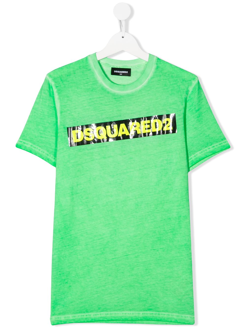 Dsquared2 Teen Graphic Logo-print T-shirt In Green