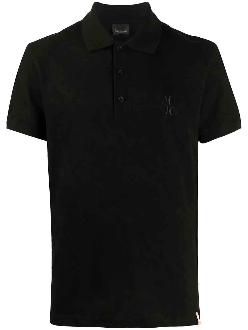 Billionaire Poloshirt Mit Logo-stickerei In Black
