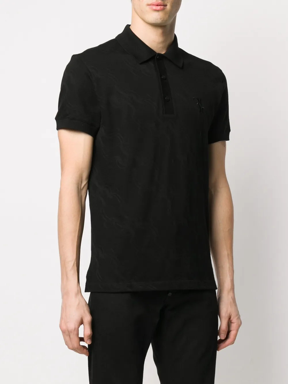  Billionaire Poloshirt Mit Logo Stickerei   Schwarz 