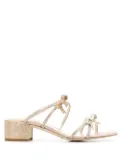 René Caovilla embellished straps sandals - Gold