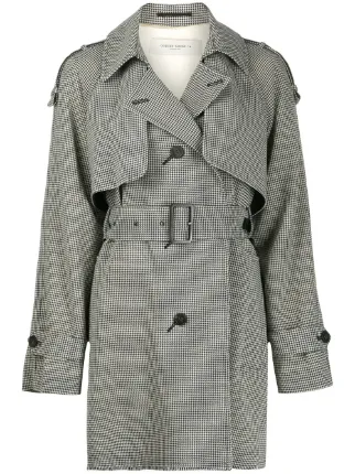 houndstooth trench coat