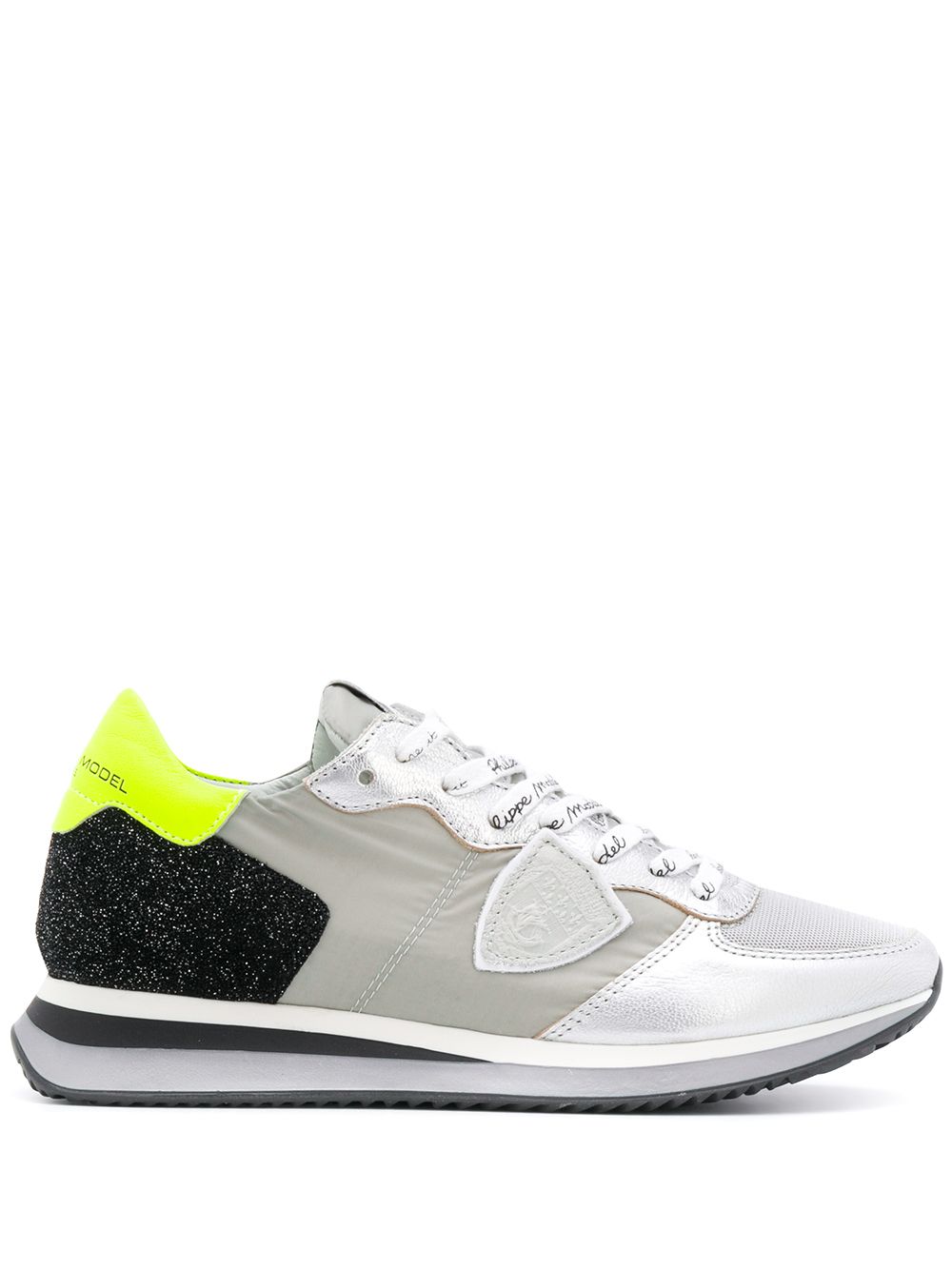 Philippe Model Paris Low Top Block Color Sneakers In Grey