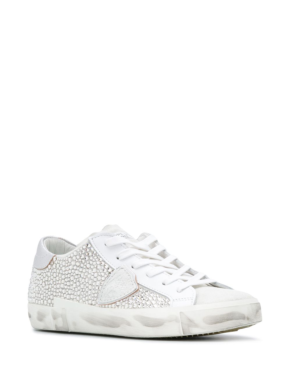 фото Philippe model paris low top diamante embellished sneakers