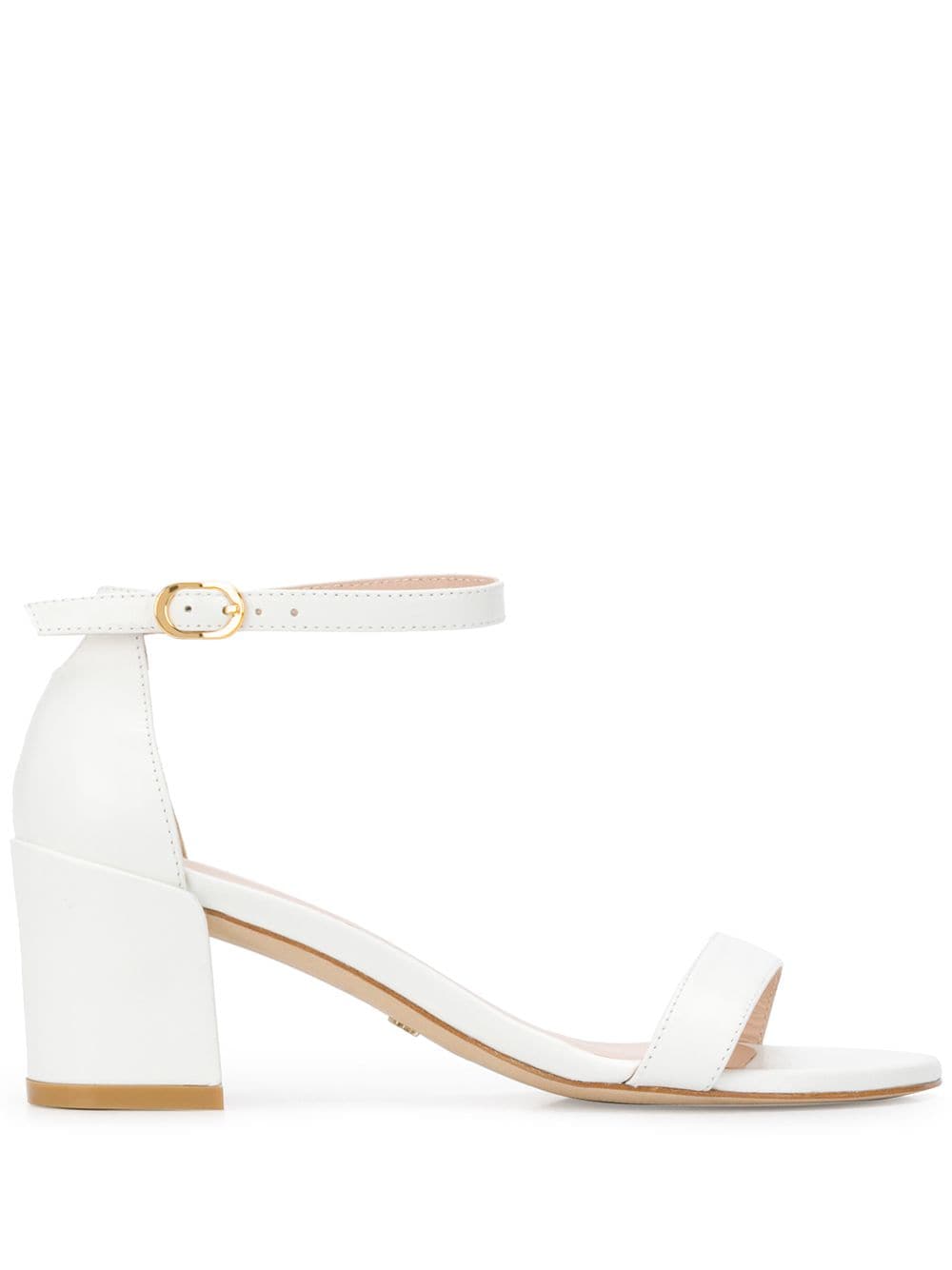 Stuart Weitzman Block Heel Sandals In 白色