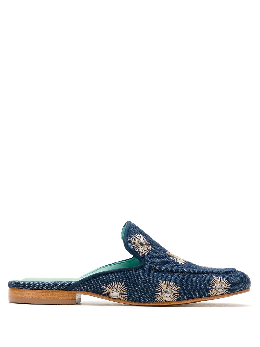 фото Blue bird shoes slip on espelhos jeans azul