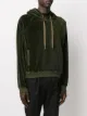 Haider Ackermann velour logo hoodie