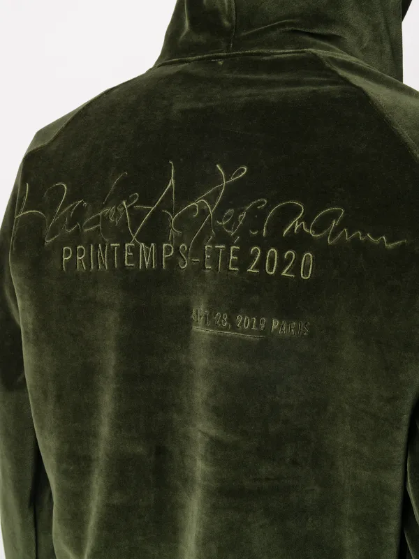 Haider Ackermann Velour Logo Hoodie Farfetch Haider Ackermann Velour Logo Hoodie Farfetch