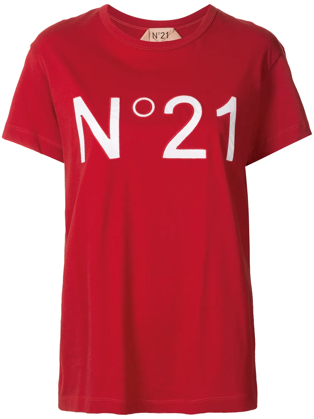 N°21 Logo-print Crew-neck T-shirt In Red