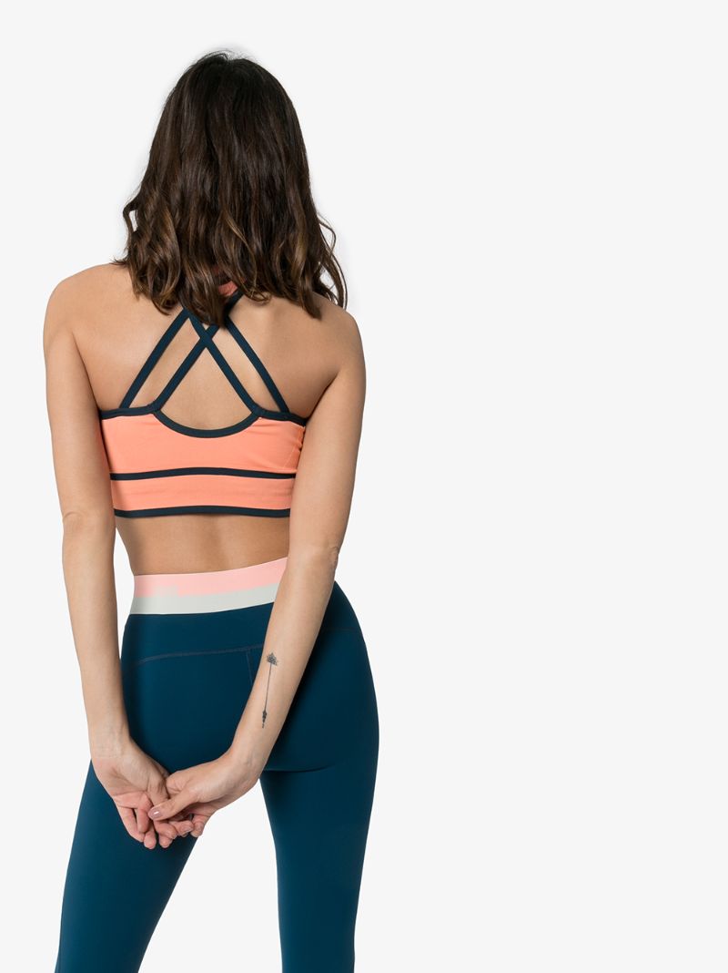 Shop Lndr Buck Logo Band Sports Bra In Orange