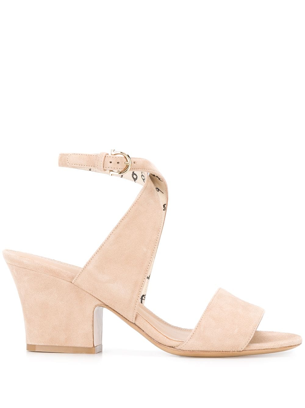 Shop Ferragamo Slingback 80mm Sandals In Neutrals