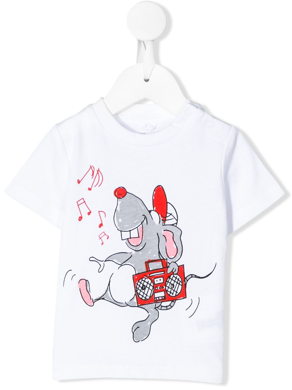 Shop Stella Mccartney Boom Box Mouse Print T-shirt In White