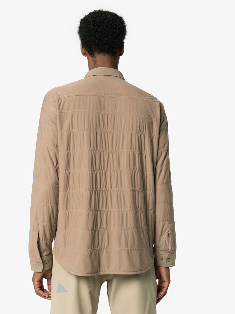 Shop Snow Peak Insulated Press-stud Shirt In Neutrals