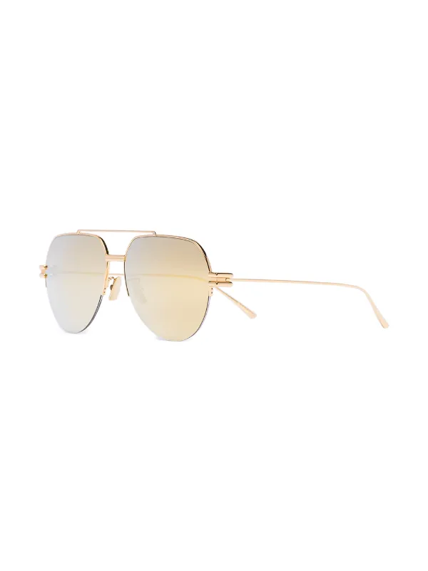 half rim aviator sunglasses