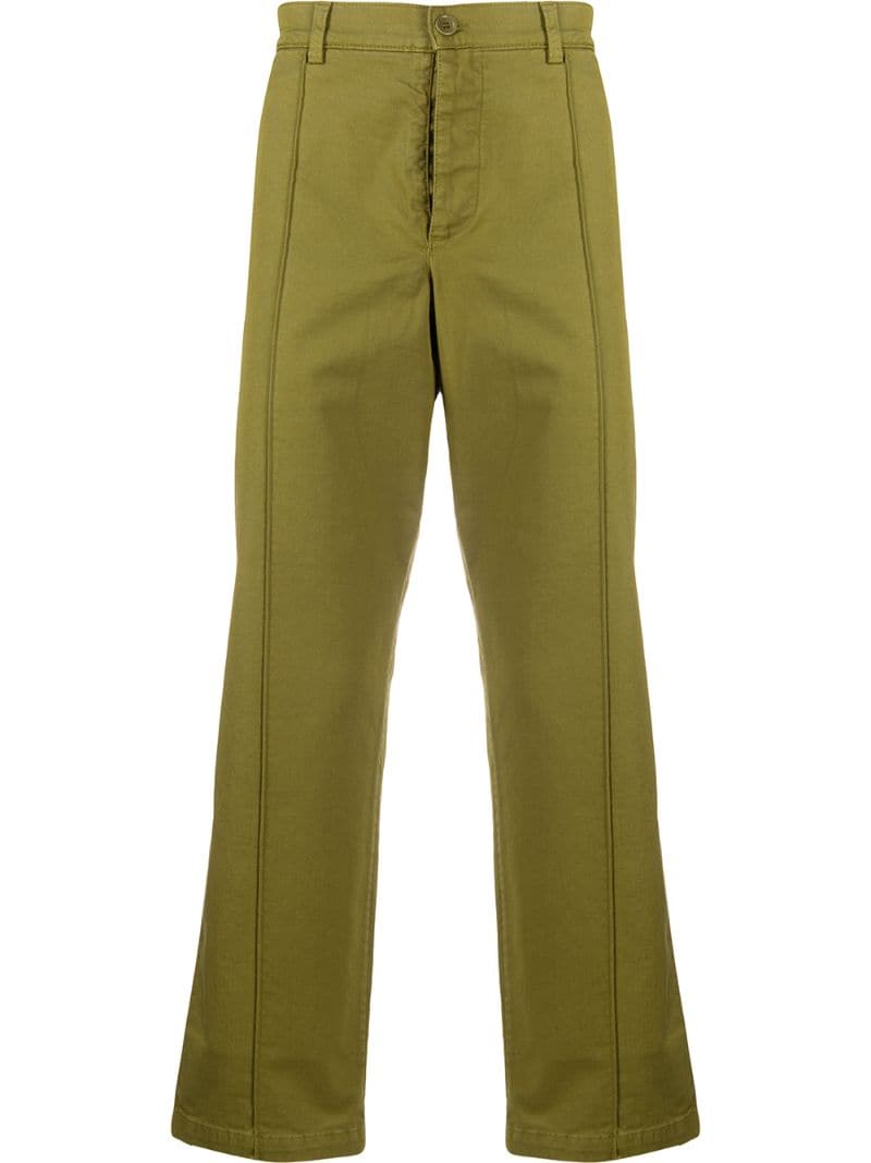 Ymc You Must Create Straight-leg Trousers In Green